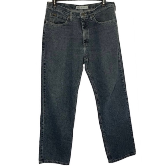 Lee Relaxed Fit Straight Leg Stone Wash Denim Jeans, [Men’s 36x32] 100% Cotton - Picture 1 of 6